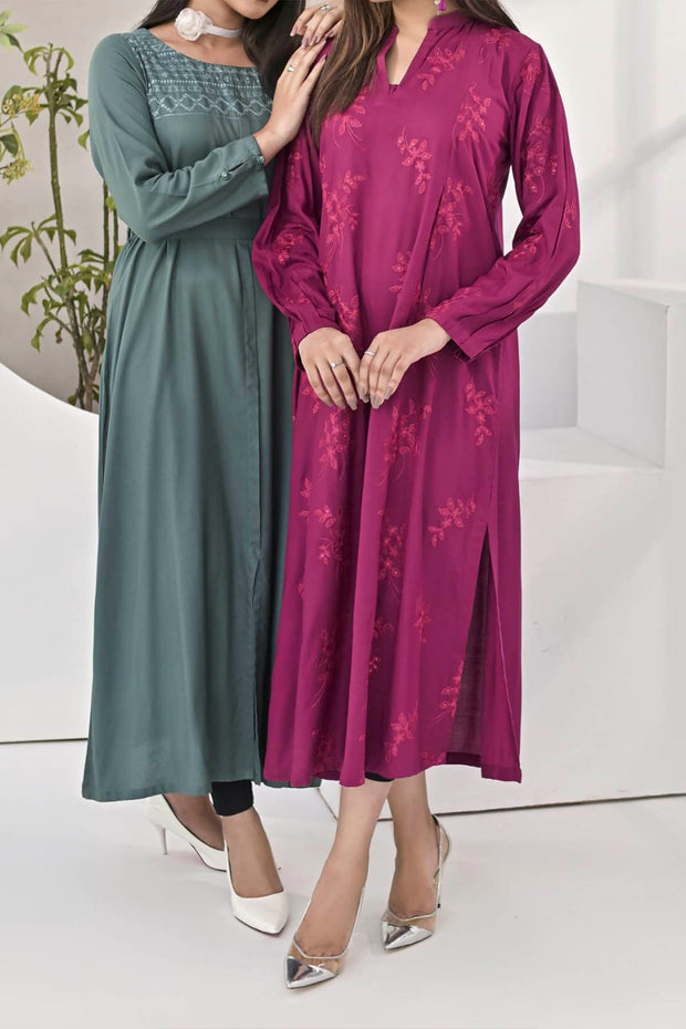 Rafia Seasonal Kurti - LELK36